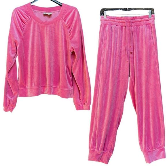 Anthropologie SATURDAY SUNDAY Merida Velour Lounge Jogger Set M/L - Picture 1 of 15